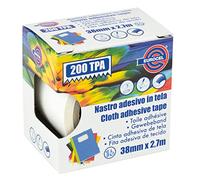 EUROCEL - 016014314 - Nastro adesivo telato TPA 200 - 3,8 cm x 2,7 m - bianco - Eurocel - 87021 - Conf. da 1 Pz. - 016014314
