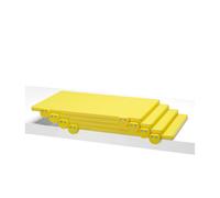 Euroceppi - 4 Taglieri Polietilene 60x40x2 cm Giallo Fermi Antiscivolo