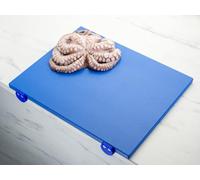 Euroceppi S.R.L 156255 Tagliere Poliet.C/Fermo 50X30X2 Blu, Mix