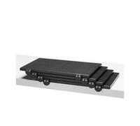 Euroceppi - Set 4 Taglieri Polietilene 60x40x2 cm Nero Antiscivolo