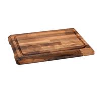 Euroceppi - Tagliere Lamellare Noce 45x35x3,2 cm Bordo Antiscivolo Canalina V