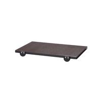 Euroceppi - Tagliere Polietilene 60x40x2 cm Marrone 2 Fermi Antiscivolo