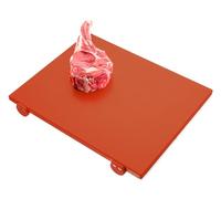 Euroceppi, Tagliere professionale in Polietilene CM.40X30X2 Marrone Con 2 Fermi applicati