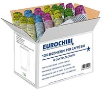 EUROCHIBI® 1000 BICCHIERINI PER CAFFÈ BIO IN CARTA COLORATO, 75ml