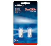Euroda EU 0387W Wedge-Base Lampadina Super LED T10 3D 12 V/1 W, Bianco, 2 pezzi