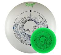eurodisc Nightglow Organic Ultimate Frisbee Disc Moon Moon - 175 g, luce fosforescente al buio (blu)