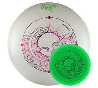 eurodisc Nightglow Organic Ultimate Frisbee Disc Moon Moon - 175 g, luce fosforescente al buio (VIOLETT)