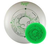 eurodisc Nightglow Organic Ultimate Frisbee Disc Moon Moon - 175 g, luce fosforescente al buio (verde)