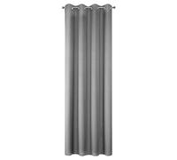 Eurofirany Adore Tenda Semitrasparente con Occhielli - 1 unità, Moderna Tenda per Finestra, per Camera da Letto, Soggiorno, Cucina, 140 g m², 140x250 cm, Acciaio