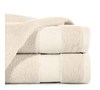 Eurofirany Andrea Set Sauna, Asciugamano da Bagno Lusso, Assorbente di Alta qualità, 100% Cotone 400 g/m2, Confezione da 3 e 6 Pezzi, Beige, 50X90 cm/1 Pkg. Je 6 STK, 6 unità