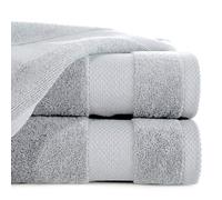 Eurofirany Andrea Set Sauna, Asciugamano da Bagno Lusso, Assorbente di Alta qualità, 100% Cotone 400 g/m2, Confezione da 3 e 6 Pezzi, Grigio Chiaro, 50X90 cm/1 Pkg. Je 6 STK, 6 unità