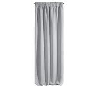 Eurofirany Blackout - Tende morbide e oscuranti, moderne, semplici e moderne, per camera da letto, cameretta dei bambini, soggiorno, argento, 135 x 270 cm