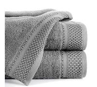 Eurofirany Carlo Set Bagno, Asciugamano da Sauna, Assorbente, 100% Cotone 580 g/m2, di Alta qualità, Confezione da 3 e 6 Pezzi, Grigio, 50x90 cm, 6 unità