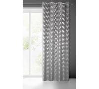 Eurofirany CHILL - Tenda in velluto grigio con paillettes argentate, occhielli, 1 pezzo, in velluto, opaca, elegante, fantasia, moderna, per soggiorno, camera da letto, 140 x 250 cm