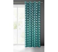 Eurofirany CHILL - Tenda in velluto turchese con paillettes argentate, occhielli, 1 pezzo, in velluto, opaca, elegante, fantasia, moderna, per soggiorno, camera da letto, 140 x 250 cm