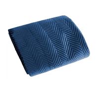 Eurofirany - Copriletto/copridivano, Motivo a Zig-Zag, in Velluto, 170 x 210 cm, Elegante, per Camera da Letto o Soggiorno