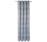 Eurofirany Diadem Tenda Blackout con Occhielli, Elegante e di Alta qualità, per Camera da Letto, Soggiorno, Argento e Bianco, 140 x 250 cm