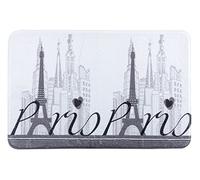 Eurofirany DY/Paris Tappeto Bagno Stampato, plastica, Grigio, 90 x 60 x 3 cm
