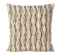 Eurofirany Elegante federa per cuscino in velluto con stampa, 45 x 45 cm, federa per cuscino in velluto morbido cuscino ovale modello crema