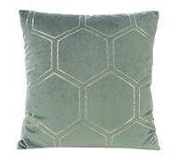 Eurofirany Elegante federa per cuscino in velluto, con stampa, 45 x 45 cm, rivestimento in velluto, morbido cuscino per divano, fiocchi di miele, menta