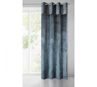 Eurofirany Evelyne - Tenda in velluto con occhielli lucidi, alta qualità, per camera da letto, soggiorno, colore grigio acciaio, 140 x 250 cm