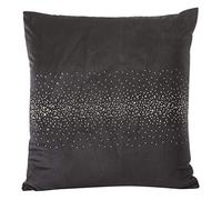 Eurofirany Federa per Cuscino, Cuscino per Divano, Cuscino da Letto, Decorazione per Interni, Elegante, in Velluto, con Brillantini, Nero, 45 x 45 cm, 2