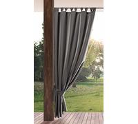 Eurofirany GARDEN Tenda de Esterni con Passanti - 1 Pezzo. Tende impermeabili per Terazze, Tenda per Gazebo Pergolata Patio Balcone, Protezione Solare e Privacy, 155x220 cm, Grigio Scuro