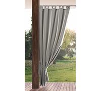 Eurofirany GARDEN Tenda de Esterni con Passanti - 1 Pezzo. Tende impermeabili per Terazze, Tenda per Gazebo Pergolata Patio Balcone, Protezione Solare e Privacy, 155x220 cm, Grigio Chiaro