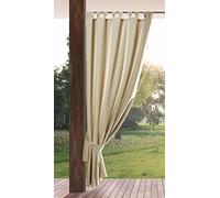 Eurofirany GARDEN Tenda de Esterni con Passanti - 1 Pezzo. Tende impermeabili per Terazze, Tenda per Gazebo Pergolata Patio Balcone, Protezione Solare e Privacy, 155x240 cm, Beige Chiaro