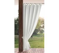 Eurofirany GARDEN Tenda de Esterni con Passanti - 1 Pezzo. Tende impermeabili per Terazze, Tenda per Gazebo Pergolata Patio Balcone, Protezione Solare e Privacy, 155x240 cm, Bianco