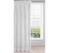 Eurofirany Gardine mit Kräuselband Rebecca, Weiß, 135x250 Tenda, Tessuto, Bianco, 0.02 x 135 x 250 cm