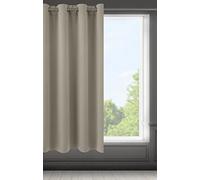Eurofirany LOGAN Tenda Oscurante - 1 Unità, Occhielli, Blocco della Luce, Oscuramento della Stanza, Camera da Letto, Soggiorno, 140x175 cm, Cappuccino