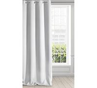 Eurofirany LOGAN Tenda Oscurante Extra Lunga - 1 Unità, Occhielli, Blocco della Luce, Oscuramento della Stanza, Camera da Letto, Soggiorno, 135x250 cm, Bianco