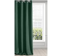 Eurofirany LOGAN Tenda Oscurante Extra Lunga - 1 Unità, Occhielli, Blocco della Luce, Oscuramento della Stanza, Camera da Letto, Soggiorno, 135x250 cm, Verde Scuro