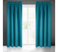 Eurofirany LOGAN Tenda Oscurante Extra Lunga - 1 Unità, Rod Pocket, Fettuccia Arricciatenda, Blocco della Luce, Oscuramento della Stanza, Camera da Letto, Soggiorno, 135x270 cm, Verde Acqua