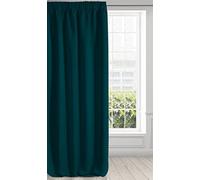 Eurofirany LOGAN Tenda Oscurante Extra Lunga - 1 Unità, Rod Pocket, Fettuccia Arricciatenda, Blocco della Luce, Oscuramento della Stanza, Camera da Letto, Soggiorno, 135x270 cm, Petrol