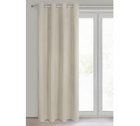 Eurofirany NITA Tenda Oscurante in Velluto, 100% Blackout e Isolante Termico, Tenda con Occhielli per Camera da Letto e Soggiorno, 140x250 cm - Beige