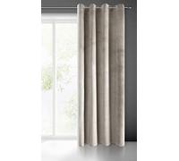 Eurofirany Pierre Tenda in Velluto con Occhielli - 1 Pz. Tenda Termica Isolante in Velluto, Opaca, Oscurante, per cameretta, Soggiorno, 140x250 cm, Beige