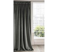 Eurofirany RIA Tenda Oscurante con Fettuccia Arricciatenda - Extra Lunga, Elegante, Tinta Unita per Soggiorno, Camera da Letto, Densità 290 g/m², 140x270 cm, Grigio Grafite
