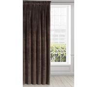 Eurofirany ria Oscurante, Fettuccia Arricciatenda-1 pz, Tenda Extra Lunga, Elegante, Tinta Unita, Soggiorno, Camera da Letto, Densità 290 g/m², Poliestere, Marrone, 140x270 cm