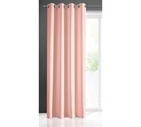 Eurofirany Rita - Tenda liscia semplice tinta unita, con 8 occhielli, per camera da letto, soggiorno e camera dei bambini, in stile moderno, in poliestere, 1 pezzo, 140 x 250 cm, colore: rosa talco