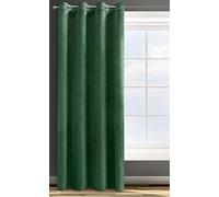 Eurofirany ROSA Tenda in Velluto con Occhielli - 1 Unità, Soffice, Pannello, Drappo Classico, Glamour, Elegante, Soggiorno, Camera da Letto, 290 g/m2, 140x250 cm, Verde Scuro