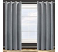Eurofirany ROSA Tenda in Velluto con Occhielli - 1 Unità, Soffice, Pannello, Drappo Classico, Glamour, Elegante, Soggiorno, Camera da Letto, 290 g/m2, 140x250 cm, Grigio Grafite