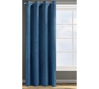 Eurofirany ROSA Tenda in Velluto con Occhielli - 1 Unità, Soffice, Pannello, Drappo Classico, Glamour, Elegante, Soggiorno, Camera da Letto, 290 g/m2, 140x250 cm, Blu Scuro