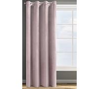 Eurofirany ROSA Tenda in Velluto con Occhielli - 1 Unità, Soffice, Pannello, Drappo Classico, Glamour, Elegante, Soggiorno, Camera da Letto, 290 g/m2, 140x250 cm, Rosa Cipria