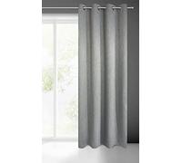 Eurofirany ROSSIE - Tenda oscurante termica con occhielli, 250 g/m², opaca, moderna, termoisolante, per camera dei ragazzi, soggiorno, camera da letto, 135 x 250 cm, acciaio
