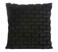 Eurofirany Set di 2 federe per Cuscini Decorativi, in Finta Pelliccia, Poliestere, Verde Oliva + Nero, 45 x 45 cm, 2 unità