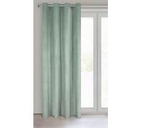 Eurofirany Tenda in Velluto Morbidissimo Oscurante con Occhielli - 1 Pannello, Tenda per Camera da Letto, Cucina, Soggiorno, 140x250 cm, Menta Chiaro