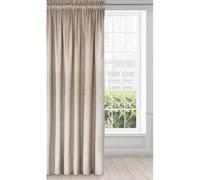Eurofirany Velvet Super Soft Curtain with Tape Top - 1 Panel, Room Darkening Window Treartment, Drapes for Bedroom, Kitchen, Living Room, 140x270 cm, Beige