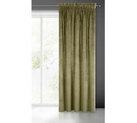 Eurofirany VILLA Tenda Oscurante, Tenda con Fettuccia Arricciatenda - 1 pz, Tenda Extra Lunga, Elegante, Tinta Unita, Soggiorno, Camera da Letto, Densità 290 g/m², 140x270 cm, Verde Oliva